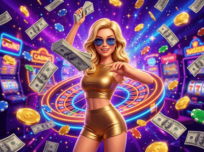 Poster de juego de arcade de disparo de peces colorido